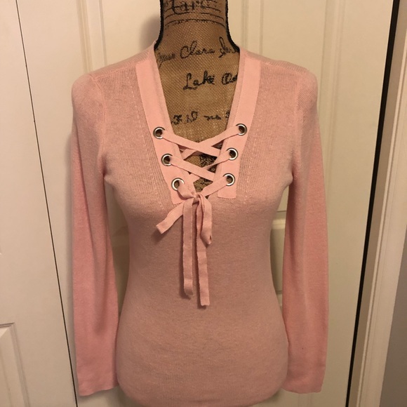 Michael Kors long sleeve lace front top - Picture 2 of 6